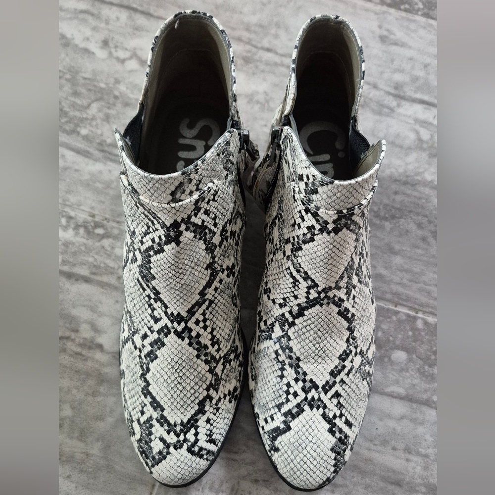 Circus by Sam Edelman Snake Print Ankle Booties